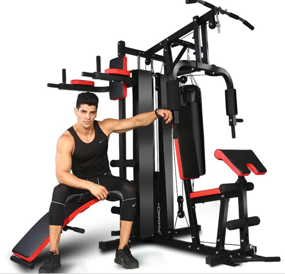 

Commercial Fitness Equipment Multi-functional Station Three-people-standing Integrated Training Machine