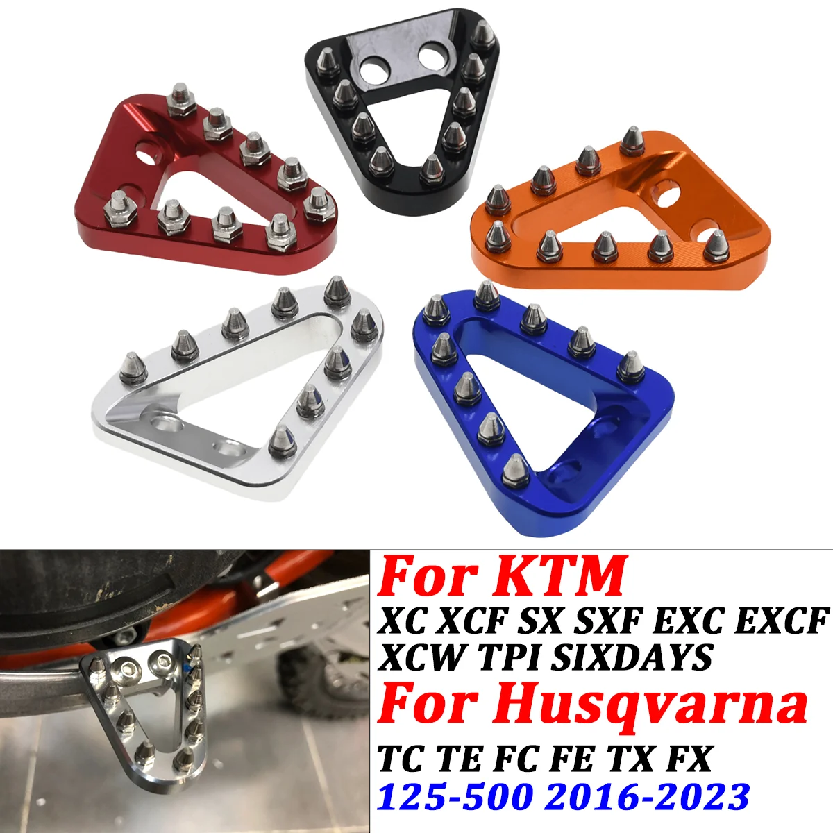 

Motorcycle Rear Brake Pedal Lever Step Plate Tip For KTM XC XCF SX SXF XCF XCW EXC EXCF For Husqvarna 125-501 TE TE FE TX FX