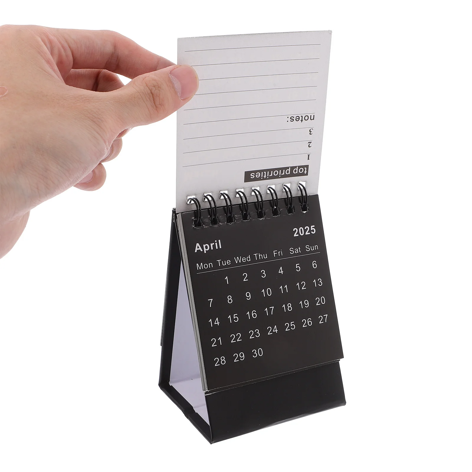 Mini Bureaukalender 2025-2026 Kleine Desktop Maandelijkse Flip Staande Spiraal Kalender Office Home Planner Stands voor Bureaukalenders