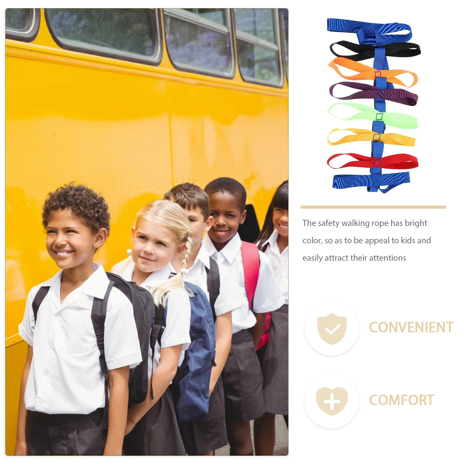 

Children Safety Walking Rope Long 370cm Bright Color Prevent Lost Toddler Walking Rope Preschool Kindergarten School Supplies