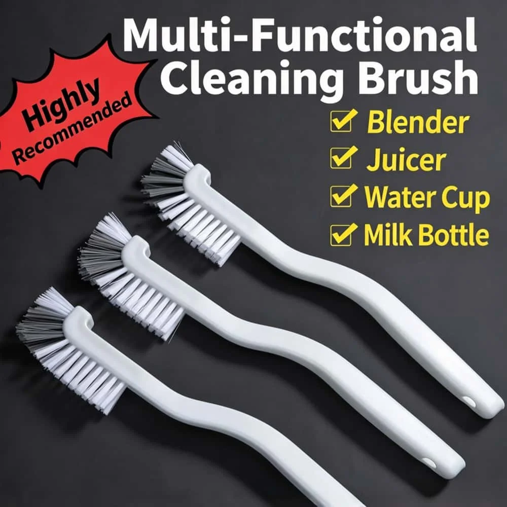 Long Handle Bottle Brush L-Shape Cup Cleaning Silicone Bristle Kitchen Tool Thermos Baby Glass Gap Crevice Cleaner Multifunction