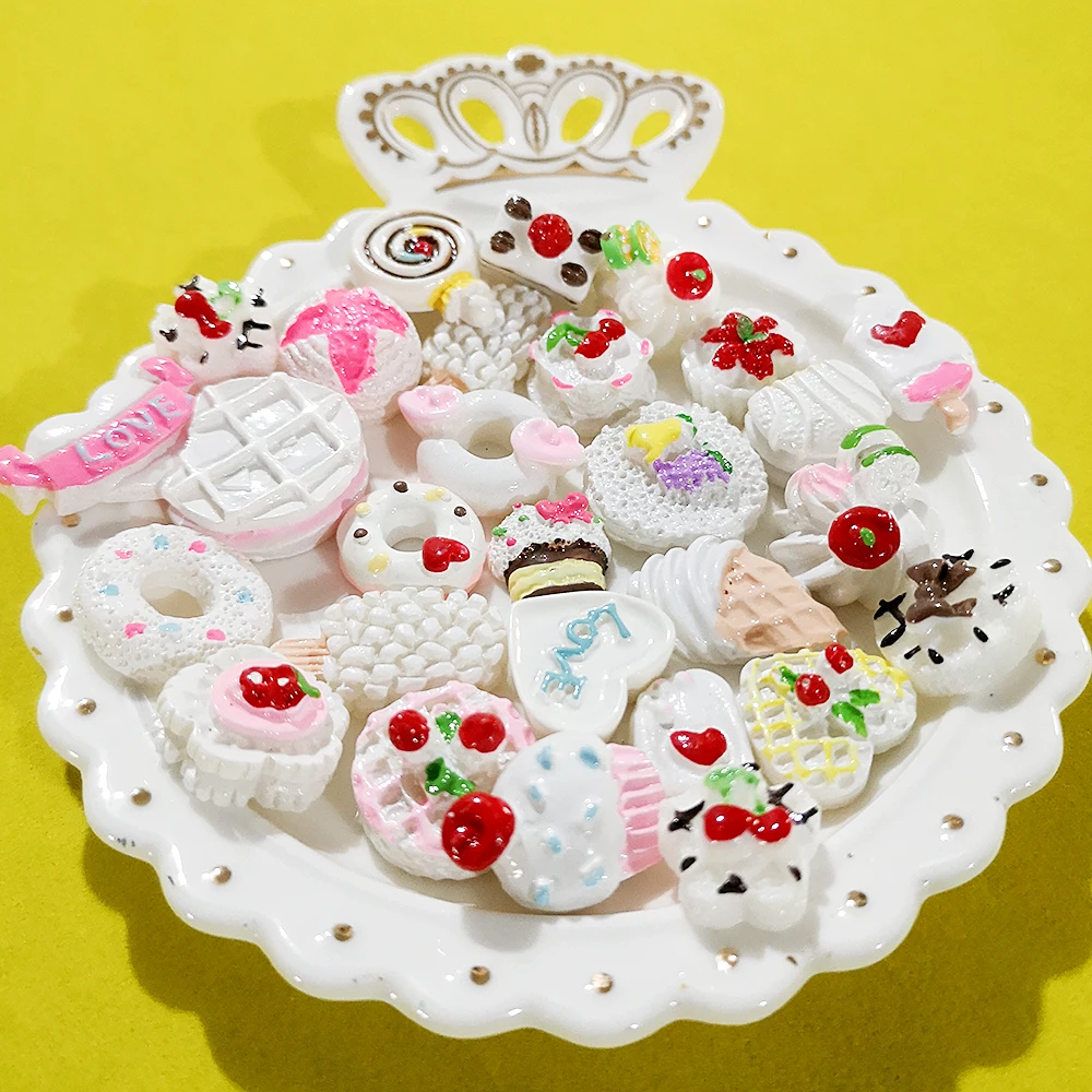 10pcs Ice Cream Clear/Fluffy Slime Box Popular Kids Food Play Toys For Children Charms Clay DIY Kit Accessories