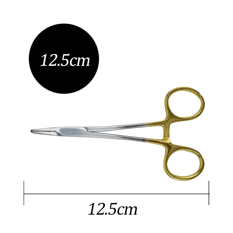 Dental Needle Holder Plier TC Head German Reusable Stainless Steel Gold Plated Handle Orthodontic Forcep Surgical Instrument