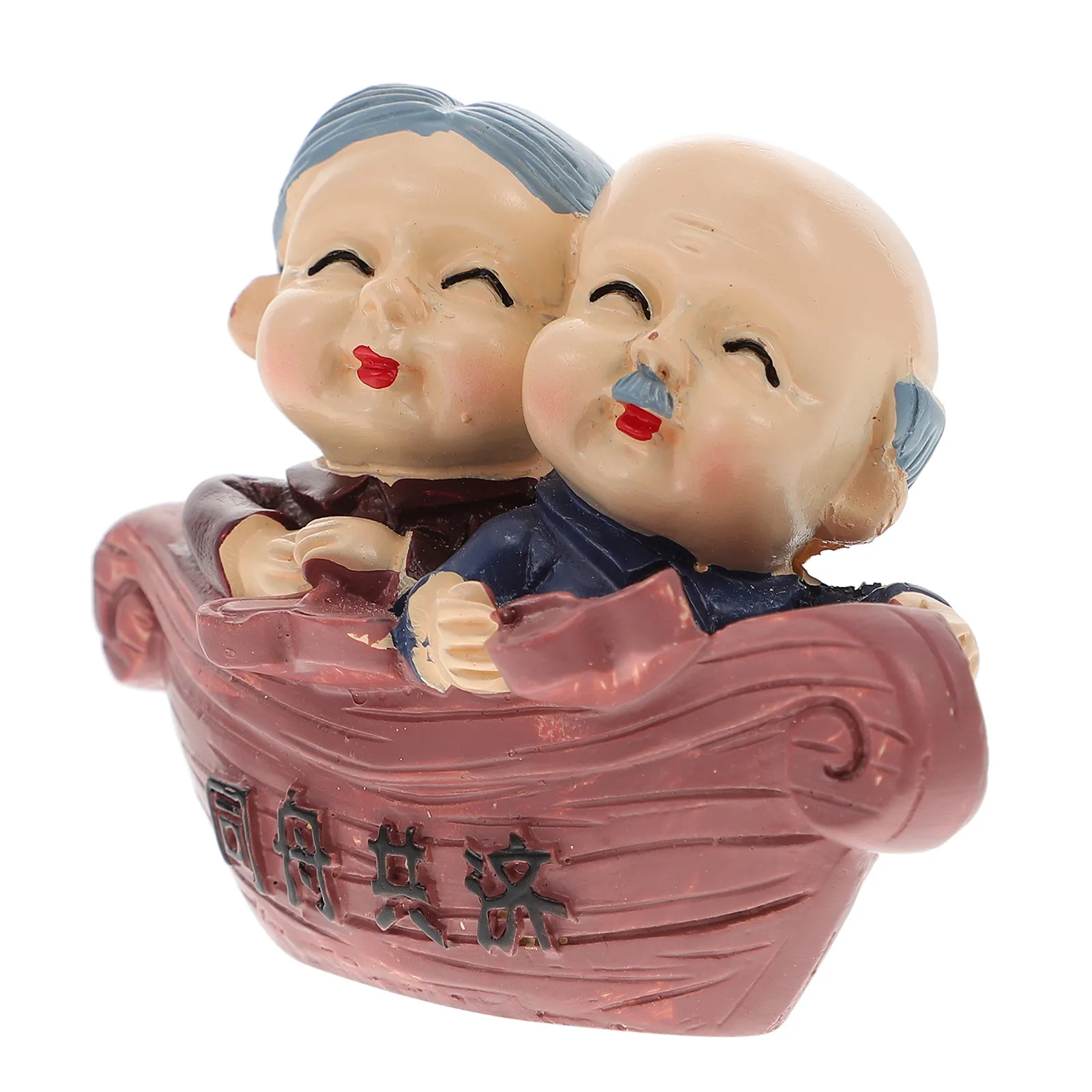 Elderly Couple Resin Wedding Anniversary Statue Unique Resin Craft Ornament for Desktop Shelf Table Valentines Day Decoration