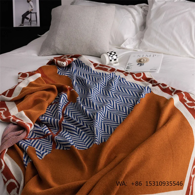 New Arrival British Modern Style Horse Accept Custom Soft Lightweight Skin-Friendly All-Season Knit Blanket Throw Sofa Bed