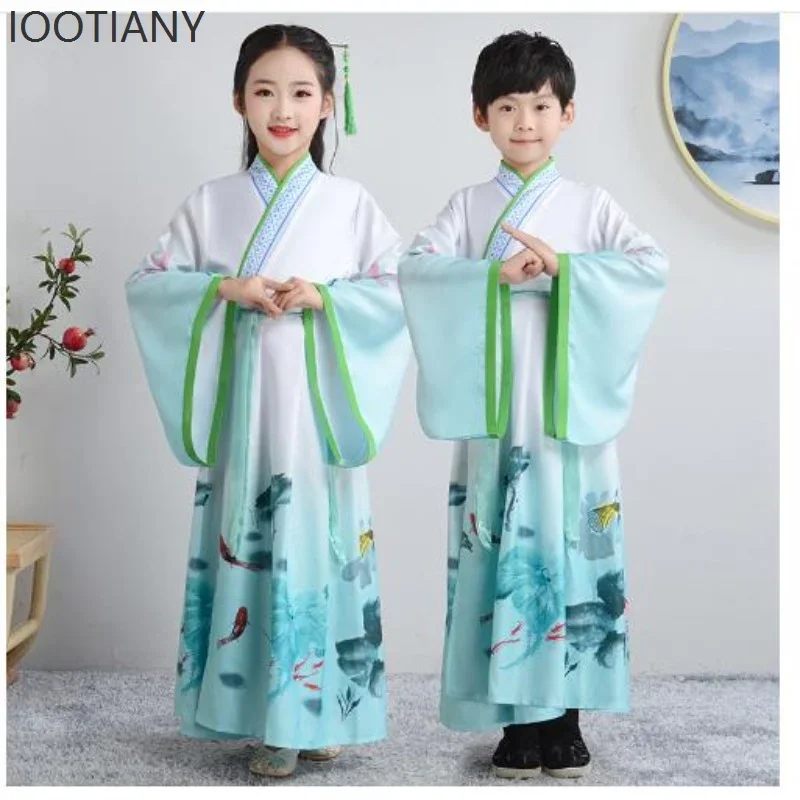 

CosplayNew Fashion Children's Hanfu Boys and Girls Chinese Style Hanfu Three Character Classic Stage Role Playing Costume Hanfu