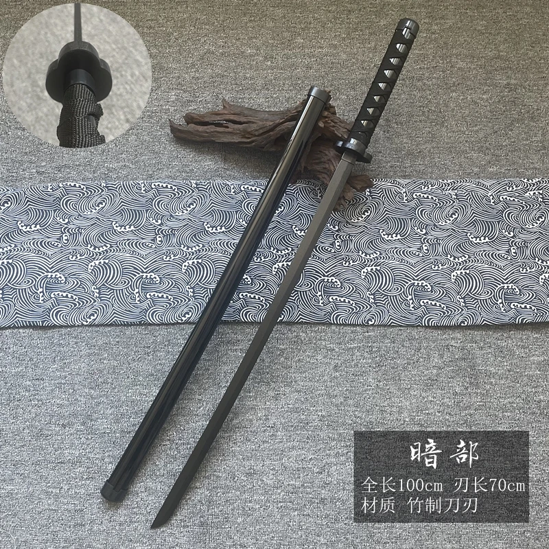 Japanese Wood Practice Katana Wooden Sword for Training Aikido 100cm Drawing Knife Antique Props Kendo Decoration Ornaments