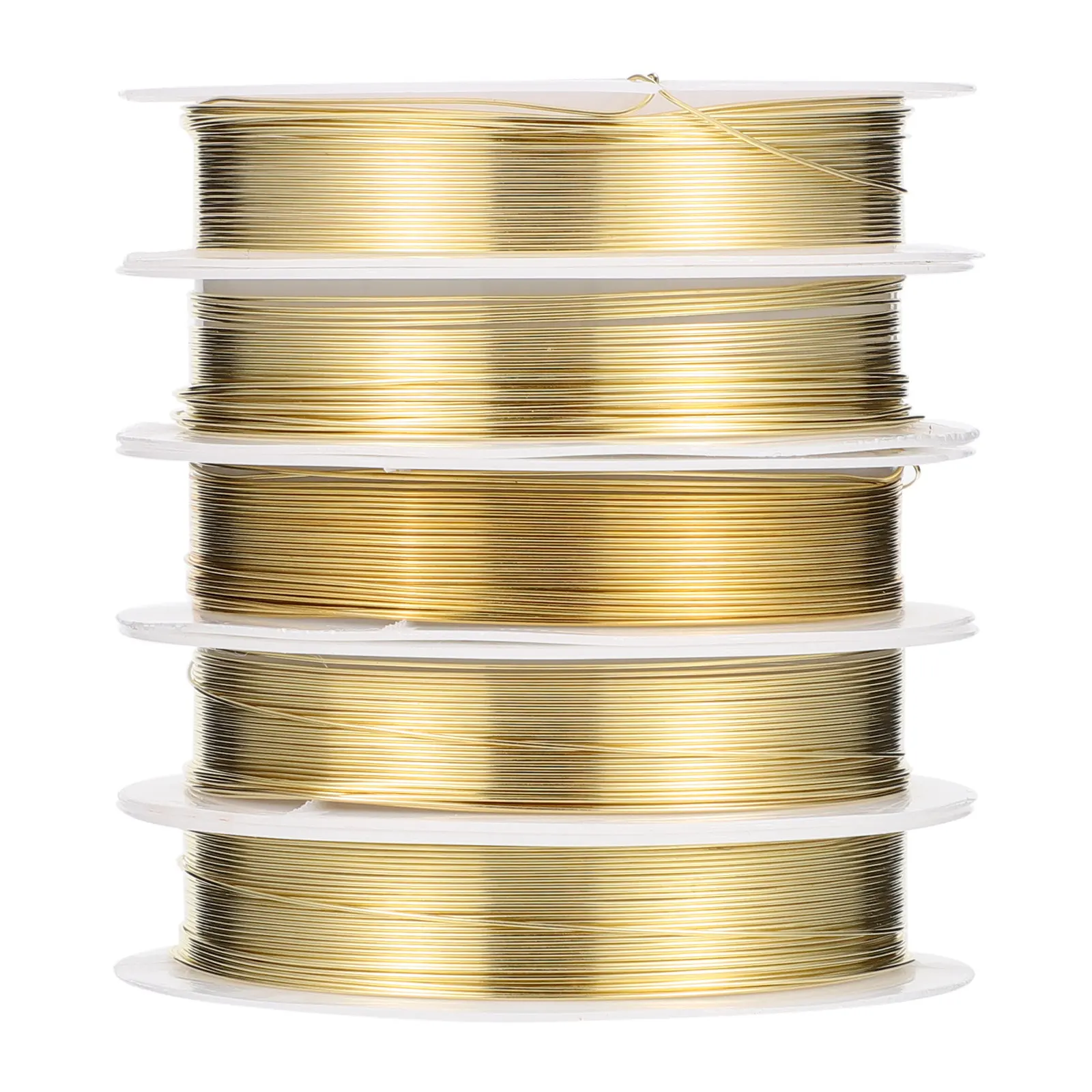 

5 Rolls Jewelry Making Copper Wire Flexible Easy to Cut for Beading Crafting DIY Handmade Accessories Compact Storage Friendly