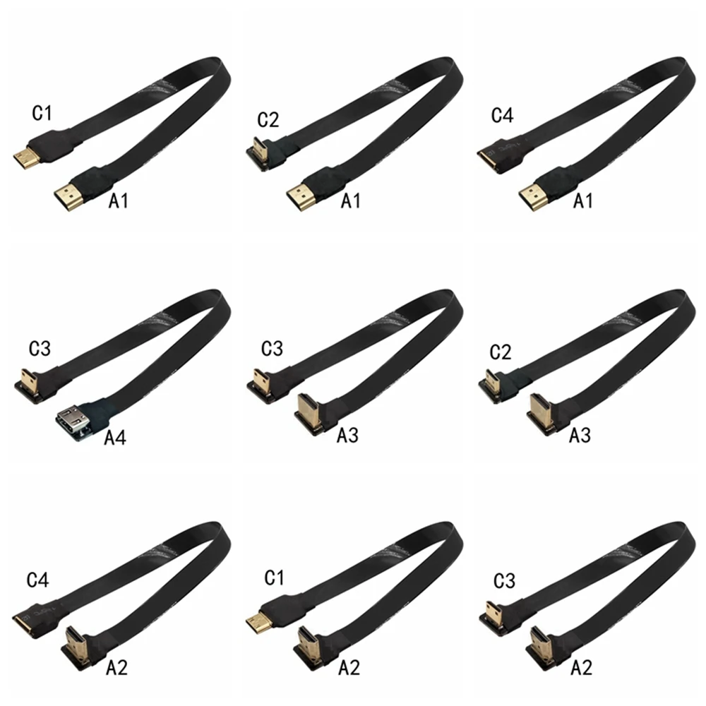 

Ultra thin FPC flexible cable UAV aerial photo transmission FPV MINI HDMI mother head to HDMI high-definition cable 5cm-100cm