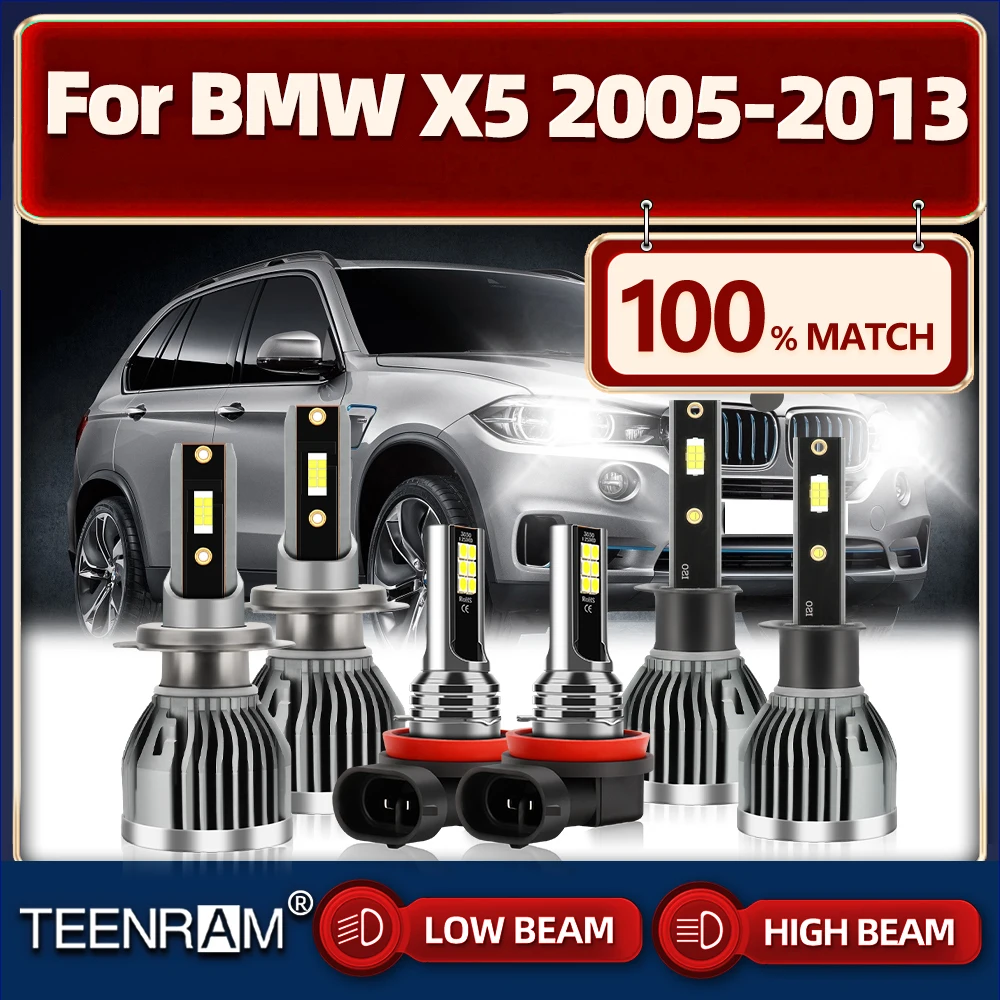 

Car LED Headlights Bulbs 60000LM Auto Lamps 12V 6000K High Low Beam For BMW X5 2005 2006 2007 2008 2009 2010 2011 2012 2013