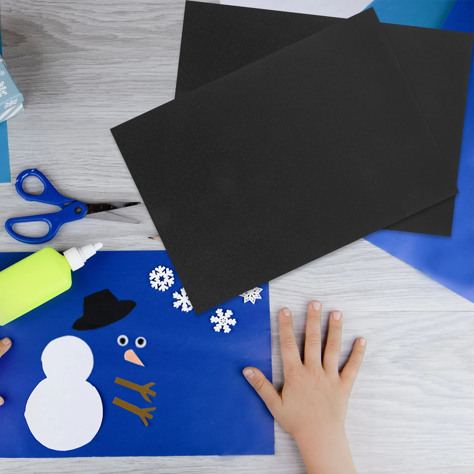 

20 Sheets Black Glitter Cardstock Paper 10x20 Packs Children Craft Supplies DIY Art Project Material Colored Sheet