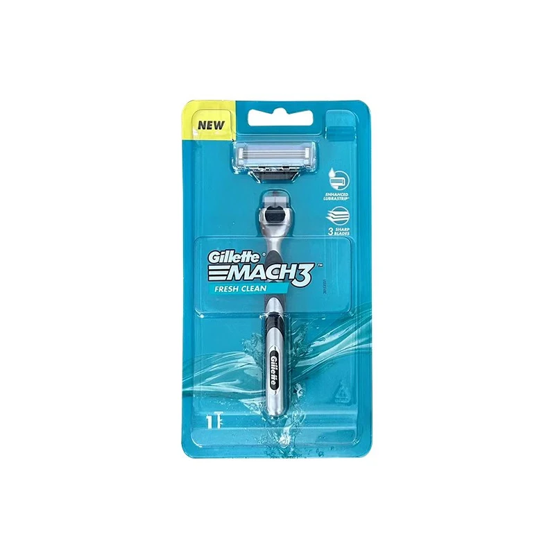 Gillette Mach3 Razor Set for Men 1 Handle + 5 Blade Refills 3-Blade Layers Close Shave Kit