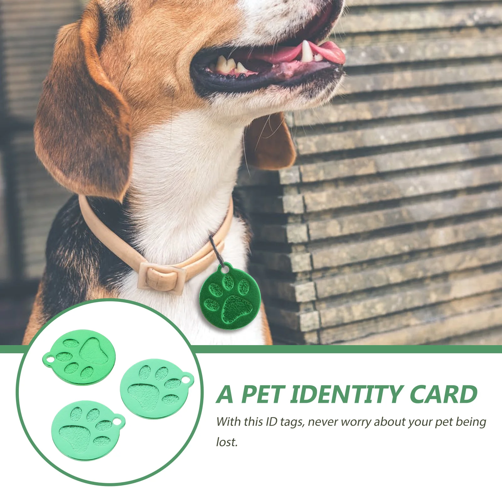 

3Pcs Pet Id Tags Engraved Dog Address Phone Number Metal Hanging Tags Collar Pendant Anti-Lost Hanging Labels