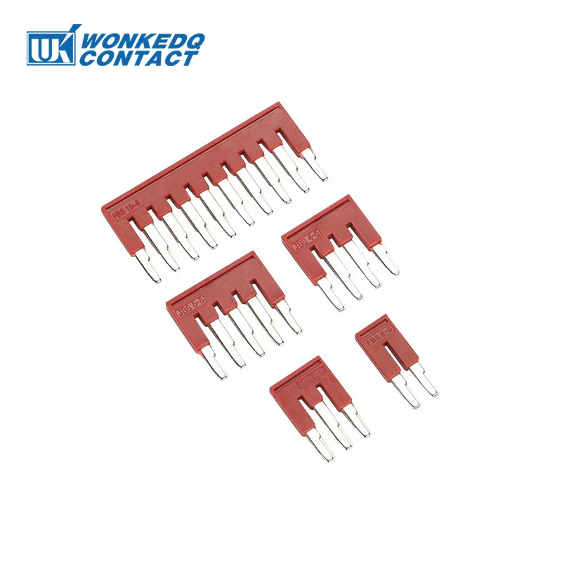 20Pcs FBS10-5 Wire Jumpers 2/3/4/5/10 Contact PT2.5 ST2.5 PT/ST 2.5 mm Connector FBS 10-5 DIN Rail Terminal Block Plug-In Bridge