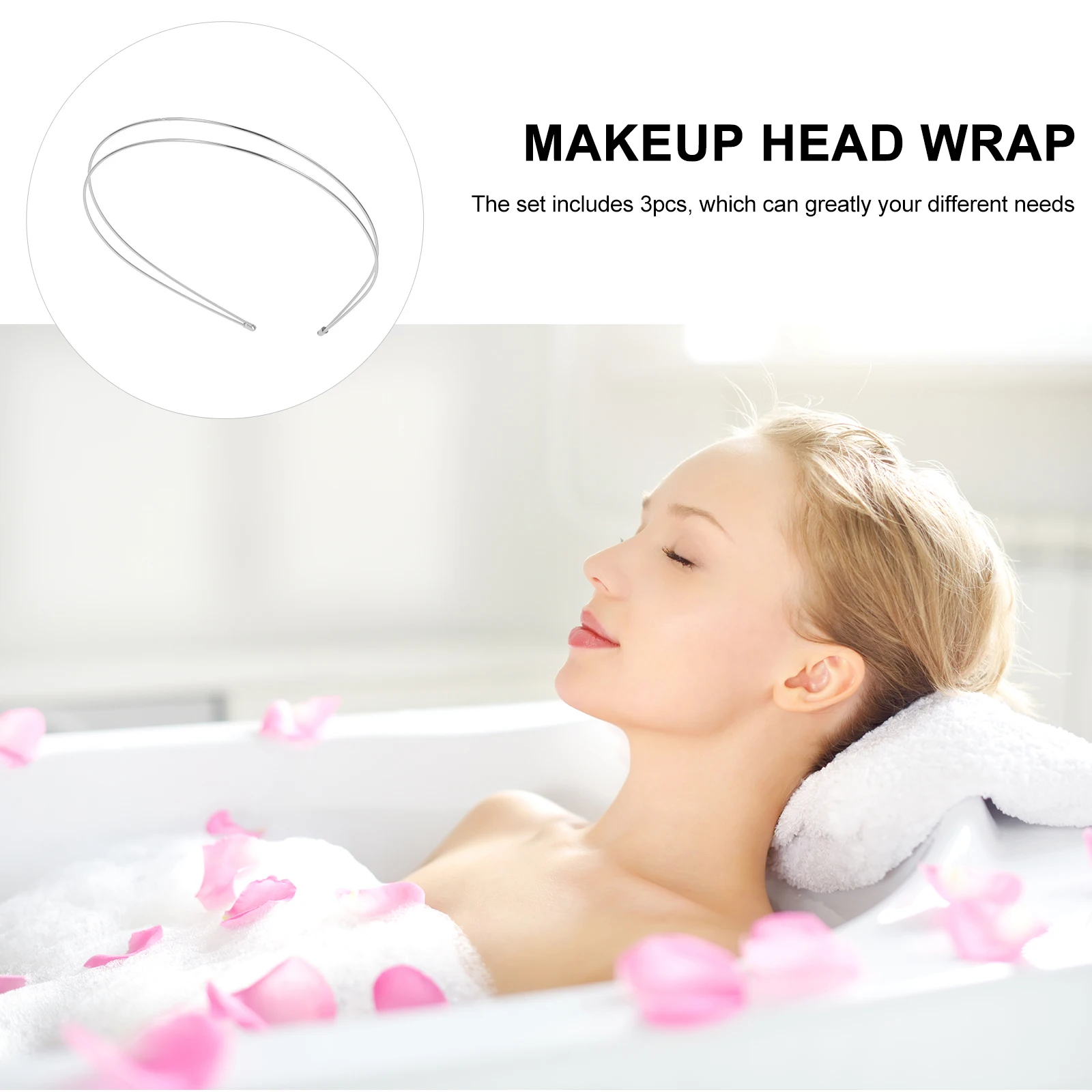 

4pcs Double Layer Headband Accessories Women Girl Hairbands Metal Retro Thick Silver Color Comfortable Lightweight