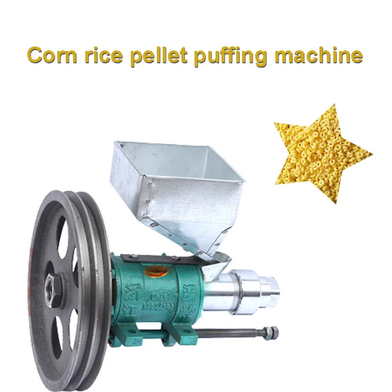 Corn Food Extrusion Machine With 7 Molds Pellet Expansion Machine Porous Core Replacement Diesel Engine 12 Horsepower 220V/5.5KW