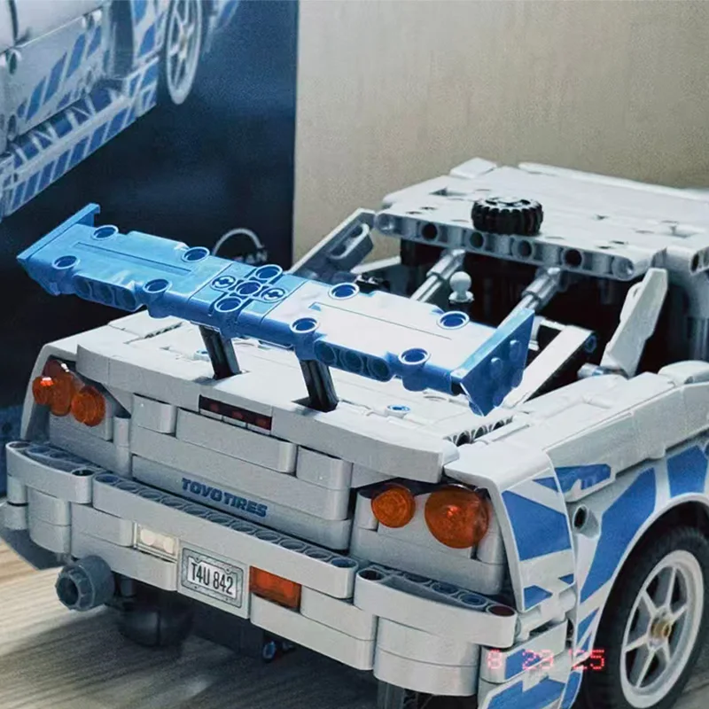 مجموعة ميكانيكية جديدة لعام 2025 "الله الحرب" GT-R34 مجموعة نماذج سيارة رياضية، هدية عيد ميلاد، هدية عيد الميلاد، ألعاب تعليمية