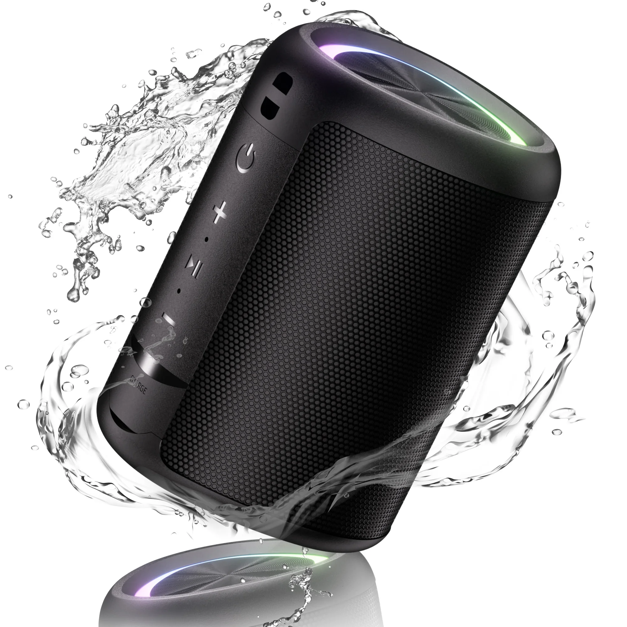 

Mini Portable Wireless Bluetooth 5.3 Speaker Sound Box Waterproof IPX4 Stereo Bass Loudspeaker 24-Hour Playtime for Camping