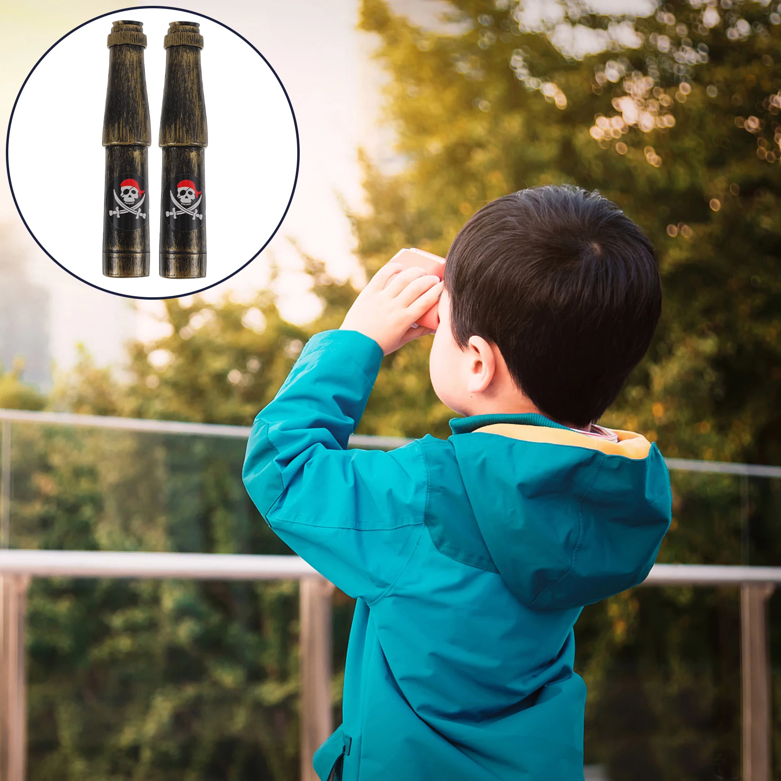 

6pcs Pirate Telescopes For Kids Plastic Monocular Telescope Small Lightweight Educational Tool For Theme Party Decor Cosplay