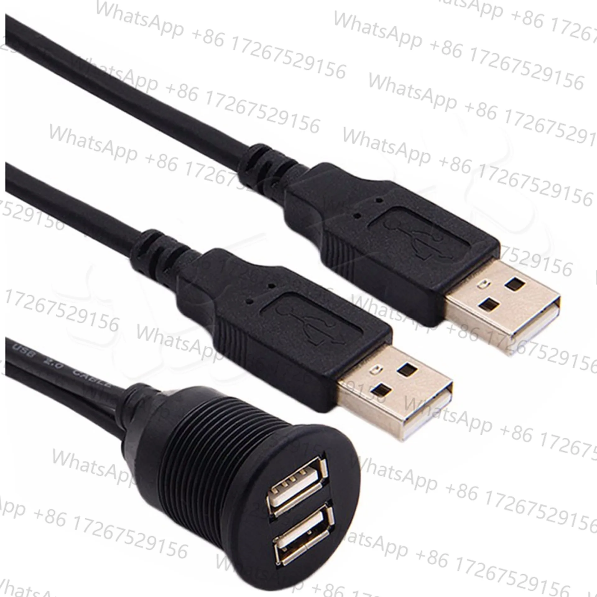 Panel USB Dual Port Waterproof Data Signal Extension Cable HDMI High Definition Type-C Board End RJ45 Connector