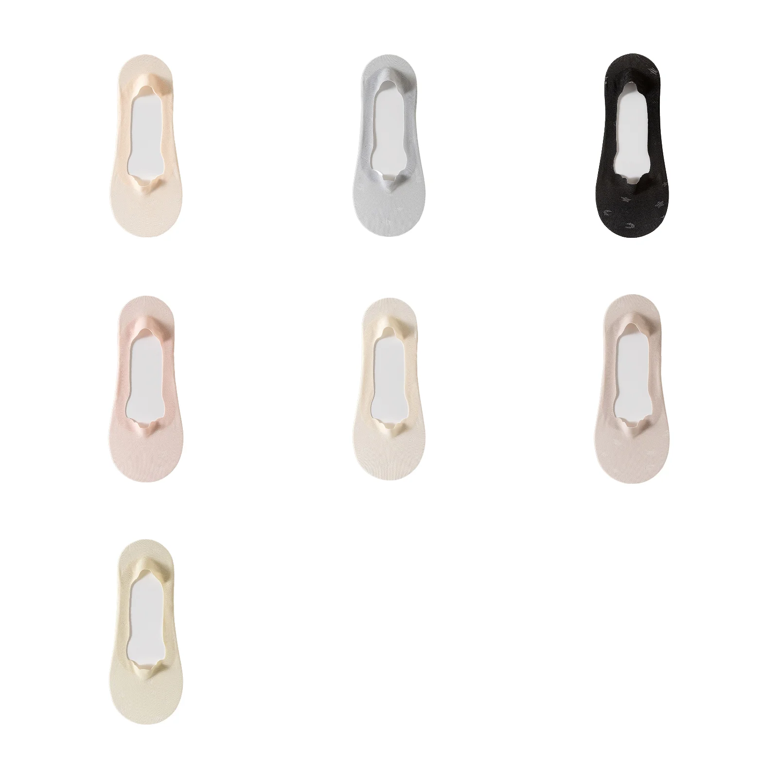 

Летние тонкие носки-невидимки из ледяного шелка на хлопковой подошве, 7 цветов (телесный/серый/черный/розовый/бежевый SE/хаки/зеленый)