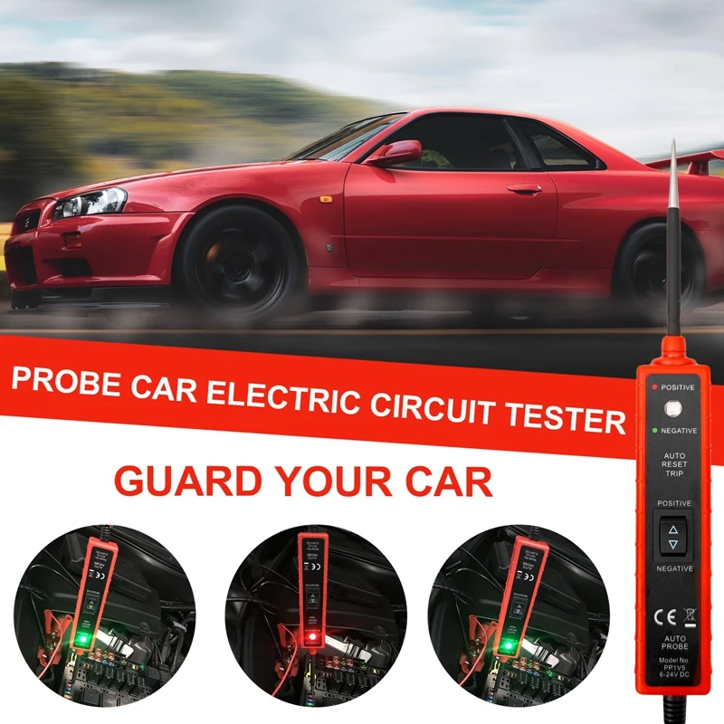 Probe Car Electric Circuit Tester 6-24V DC Automotive Electric Continuity Volt Polarity Lamp Locate Short System Diagnostic Tool