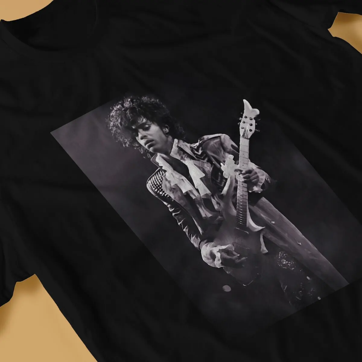 American Rhythm And Blues Rock Singer T-Shirts for Men Prince Rogers Nelson Awesome Cotton Tee Shirt Short Sleeve