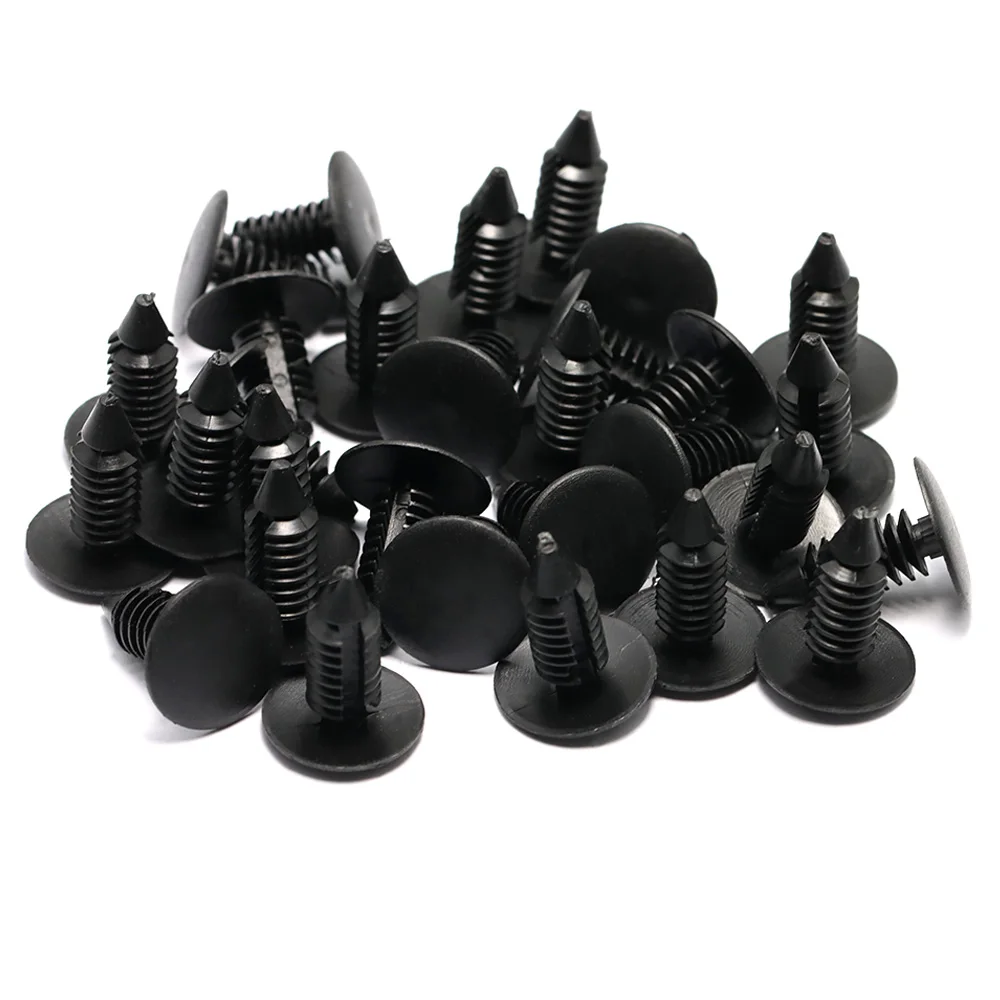 10PCS Auto Fastener Car Clips Nylon Black Plastic Rivet Fender Bumper Shield Retainer Ceiling Fasteners for GM Ford Chrysler image 2