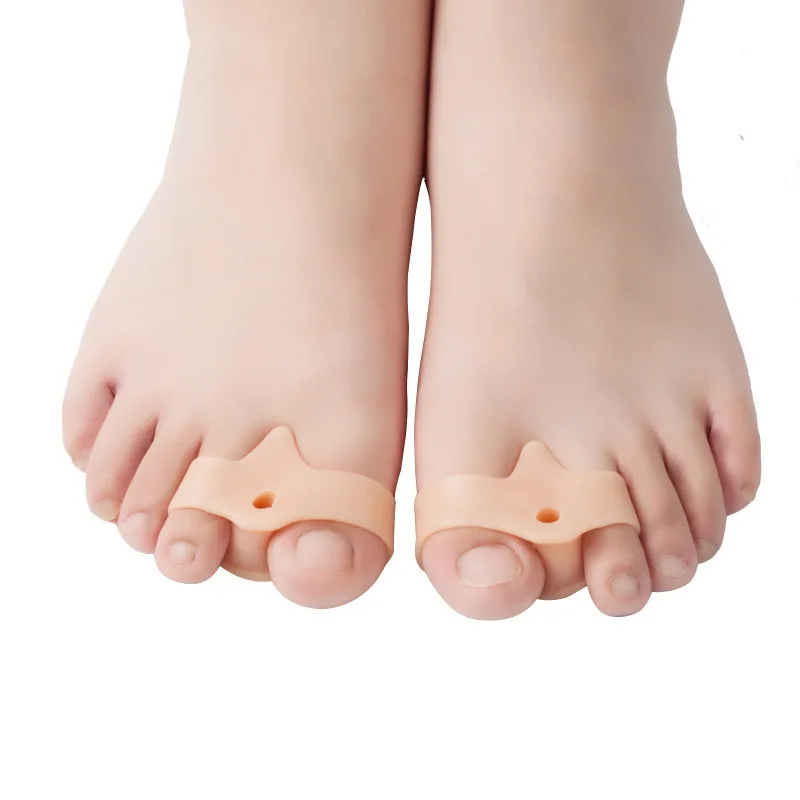 Fußpflege-Set: 2-teiliger Silikon-Gel Hallux Valgus Schutz, Zehenspreizer, Zehenglätter und Daumenkorrektor – Detail 5