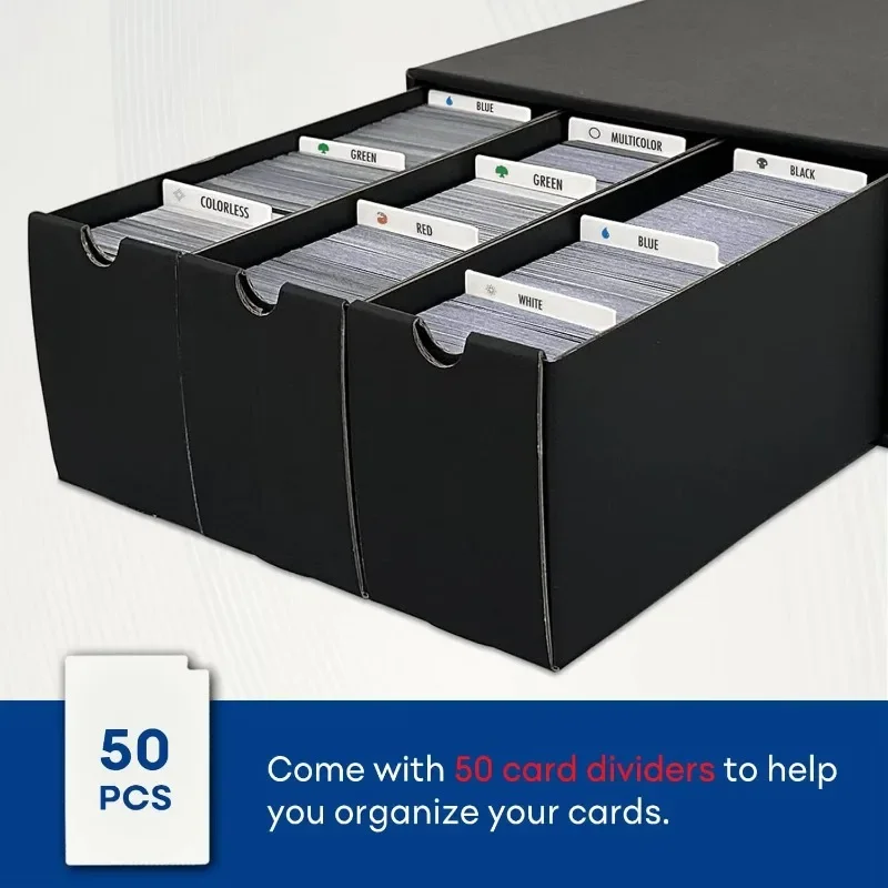 

Trading Cardboard Card Storage Box - Collectors Card Organizer Box for MTG Baseball Card Collection