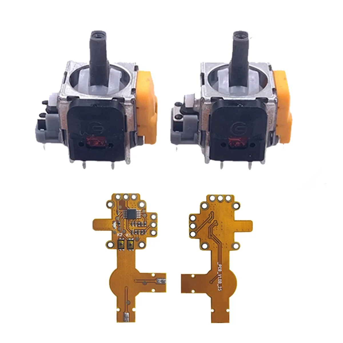 2PCS Hall Joystick+Calibration Board for Game Console Hall Effect & Hall Joystick Center/Outer Ring Calibration