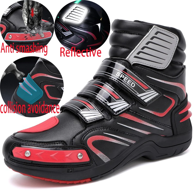 

New Men's And Women's Motorcycle Boots With Anti-collision, Anti Smashing, Anti Slip, Anti Glare, Couple's Motorcycle Boots, Out
