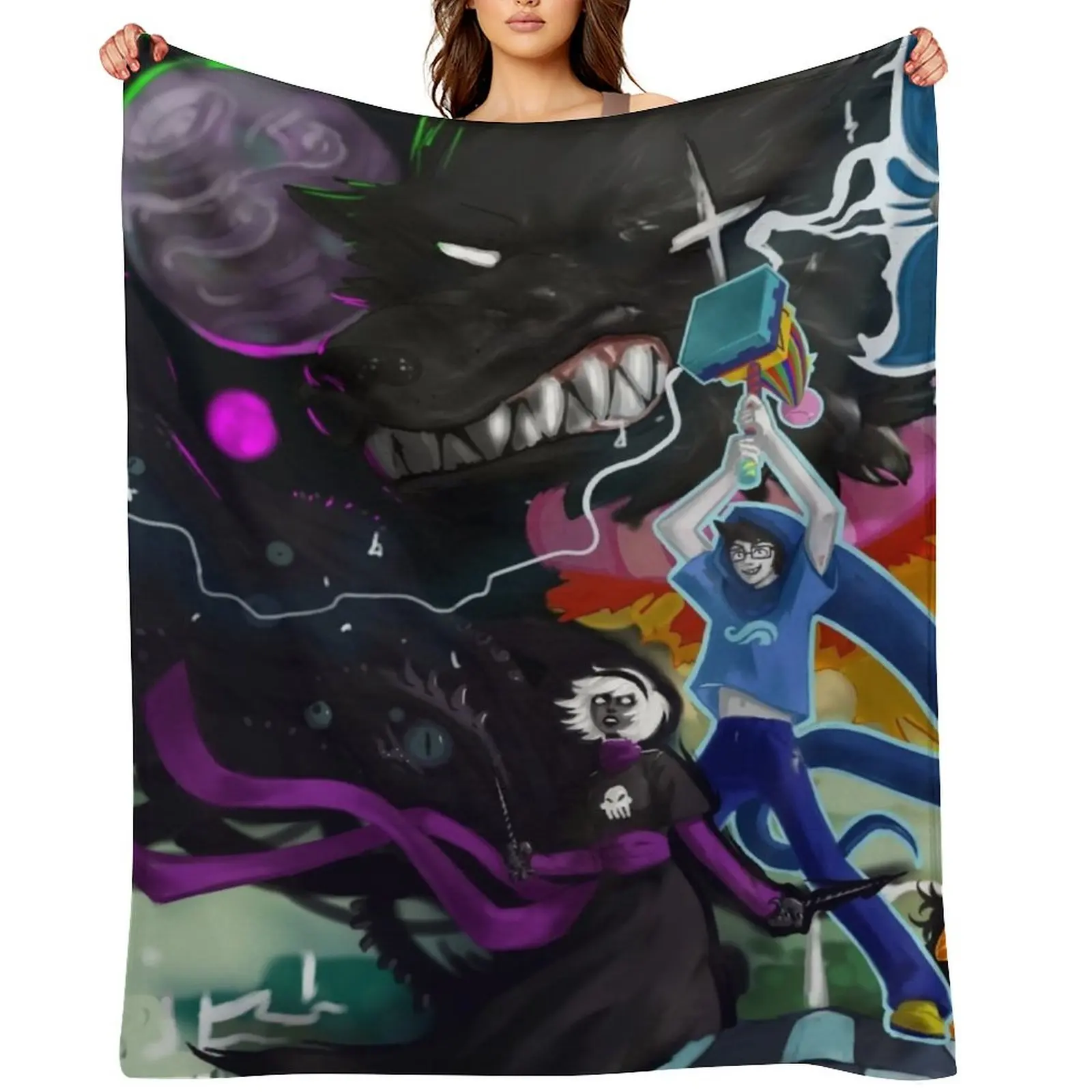 

Homestuck Day 2020 Throw Blanket valentine gift ideas Extra Large Throw Soft Plaid manga Blankets