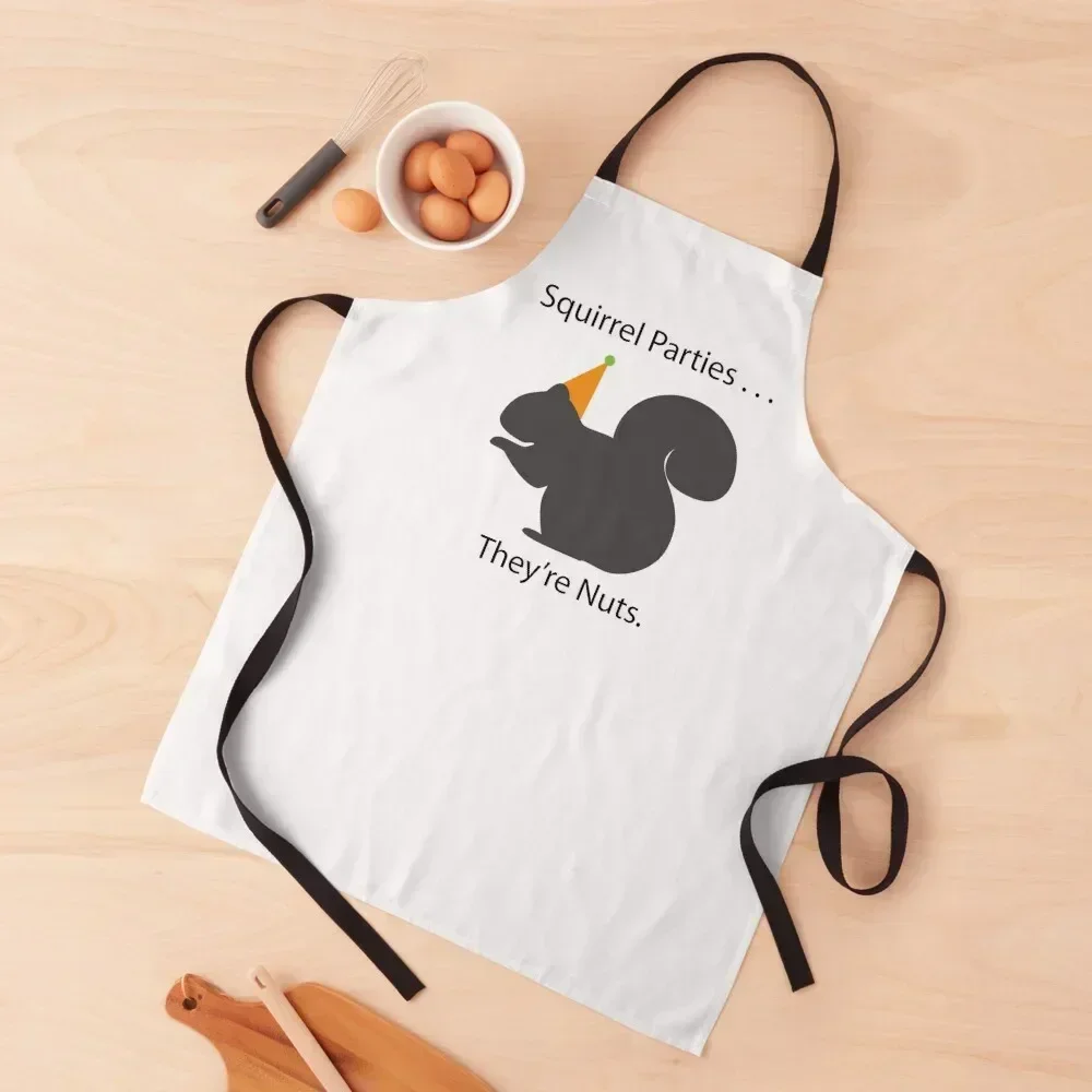 

Squirrel Parties Apron Bib For Kitchen japanese style Kitchen Man Kitchen Apron