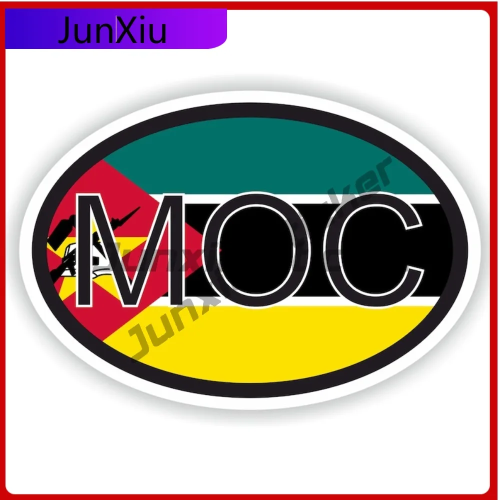 

Mozambique Country Code Moc Oval Sticker With National Flag Badge Sticker Scratch Cover Decorative Decals Suv Bumper Outdoor Cam