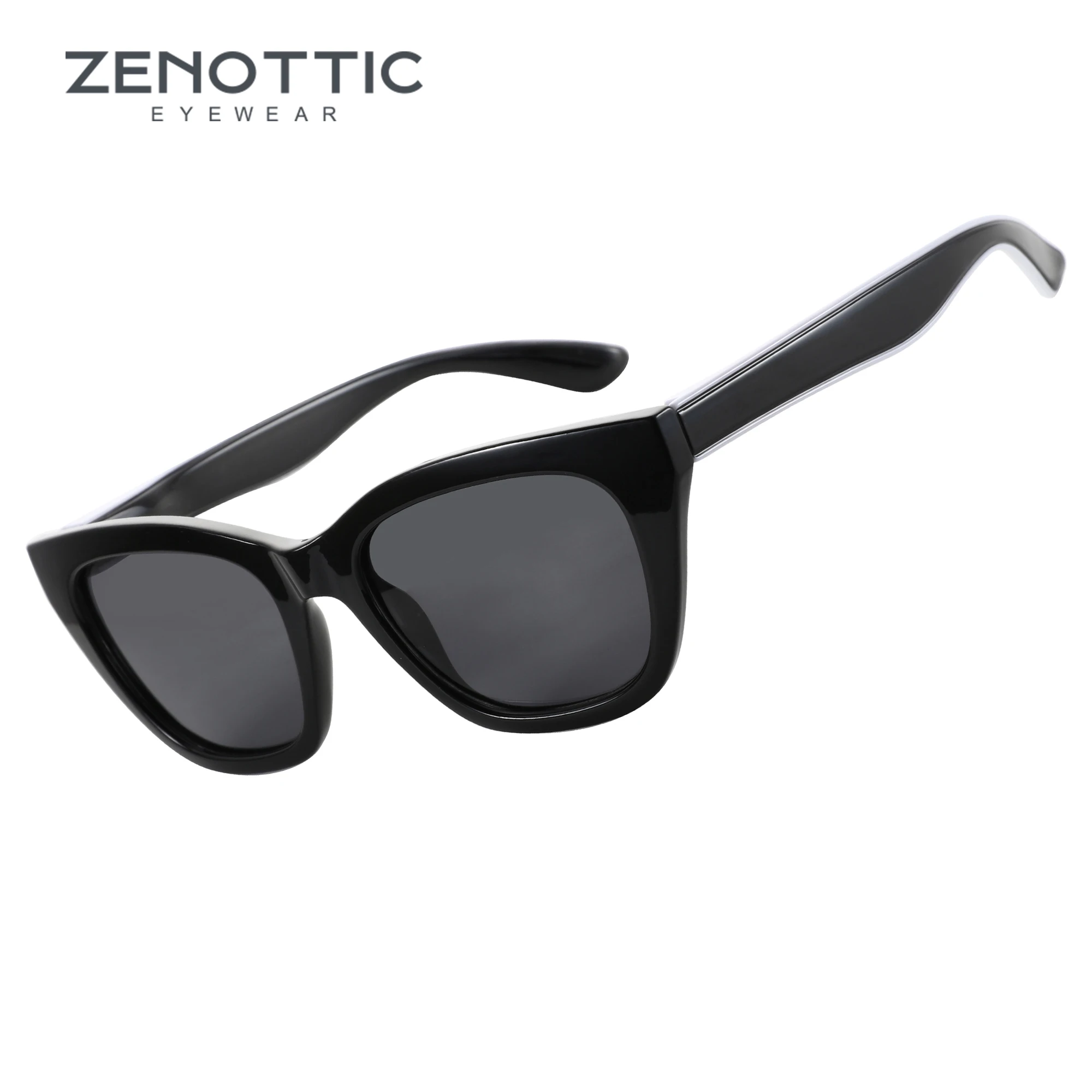 

ZENOTTIC Fashion Square Polarized Sunglasses Fashion Women Thick Frame UV400 Protection Sun Glasses for Ladies Shopping Gif