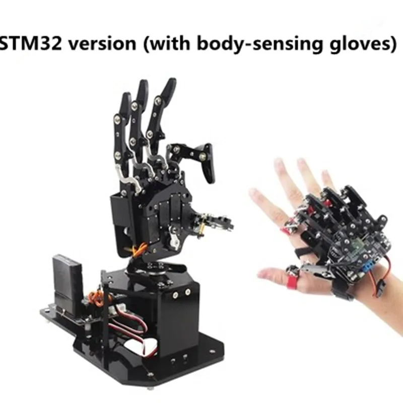 

STEM For Arduino Stm32 Bionic Robot Palm Hand Manipulator Open Source Five-Hand Educational Kit with Ps2/Somatosensory Gloves