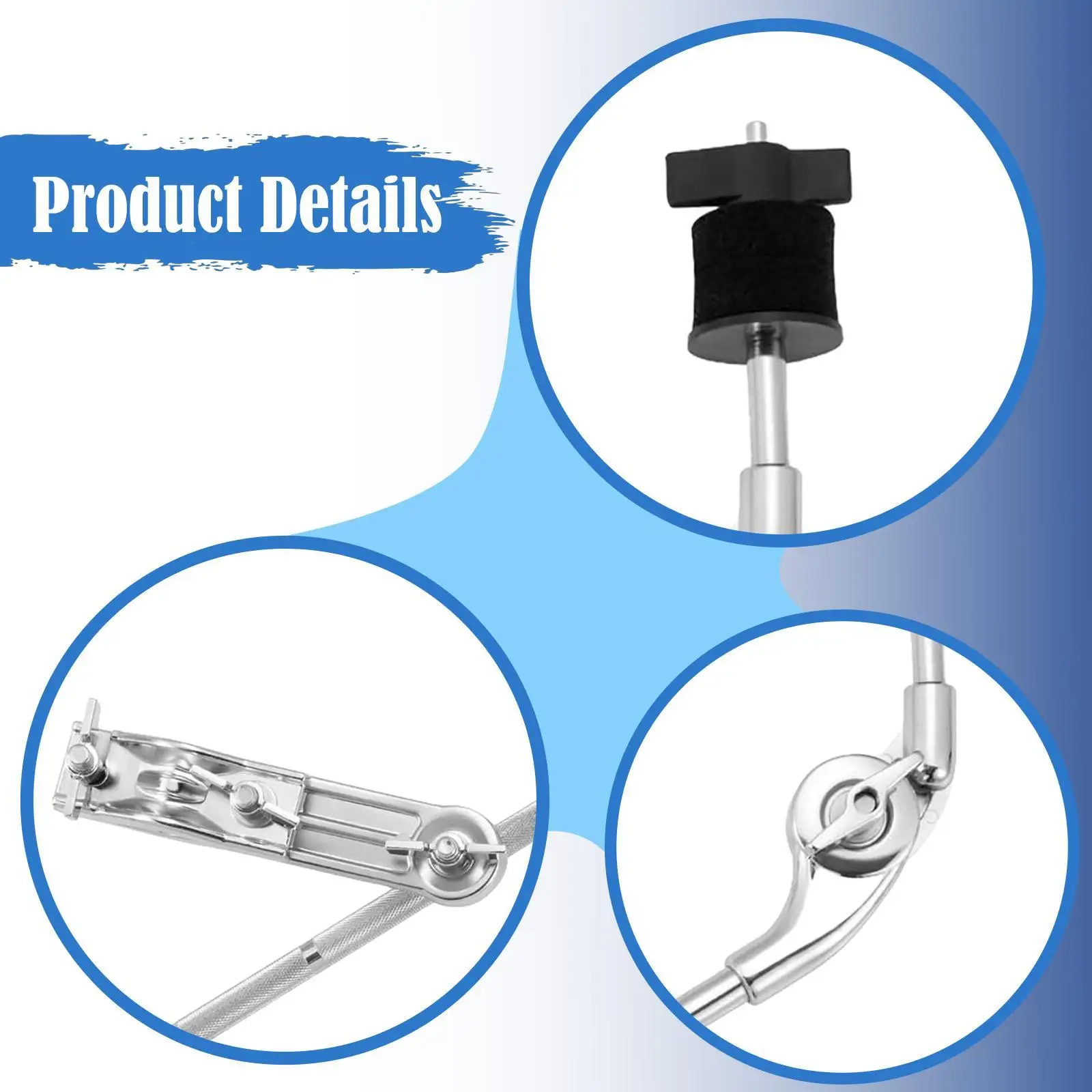 Drum Rack Clamp Adjustable Cymbal Stand Hoop Clamp Drum Multi Clamp Percussion Drum Accessories for Gigging Players