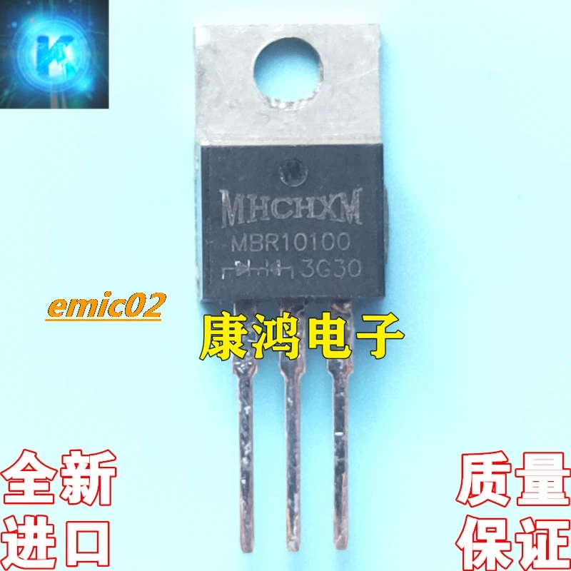 

10 шт., Оригинальные запасные части MBR10100 TO-220 10A 100V