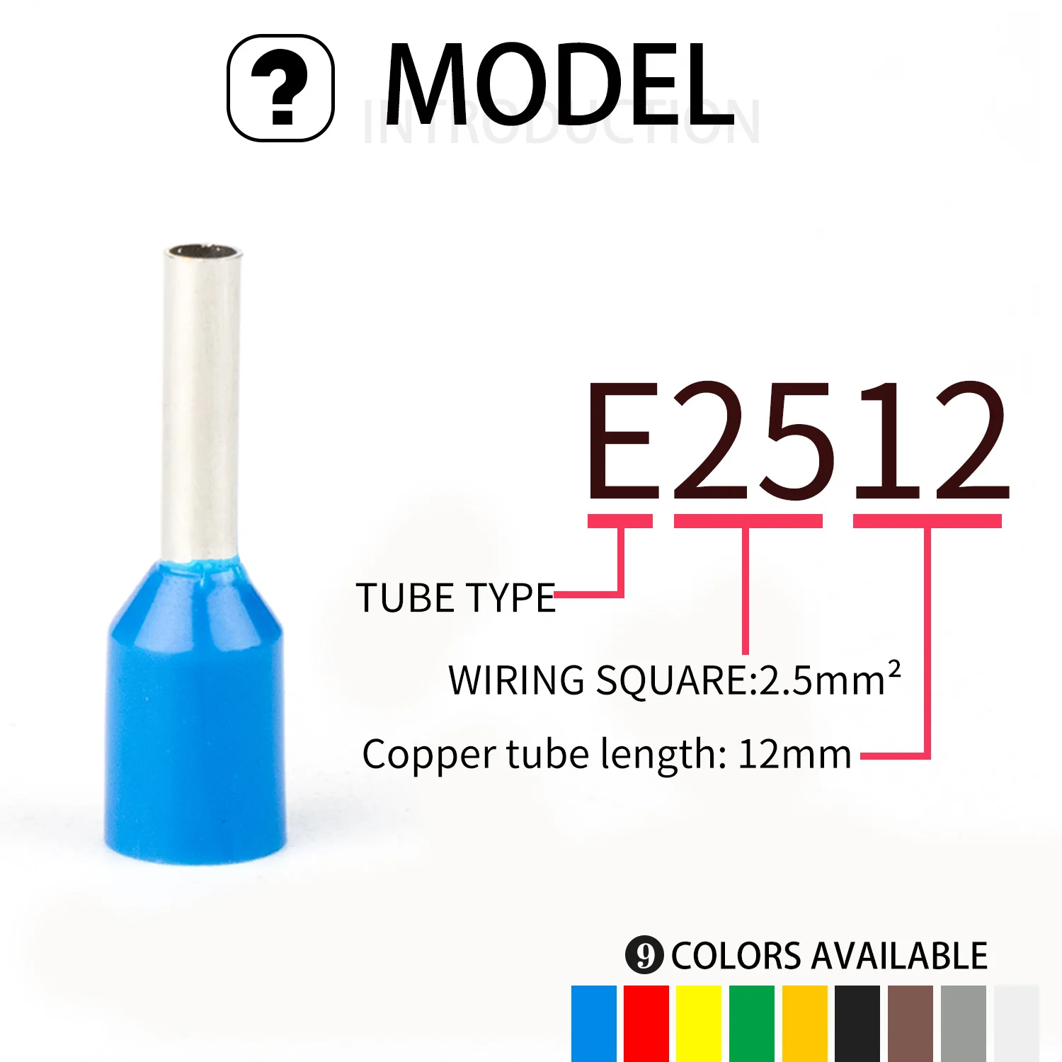 CHFRPU 100pcs Insulated Ferrules Terminal  Crimp Terminator  cold pressed  insulated  termina  VE0508 7508 1008 1508 2508 4009