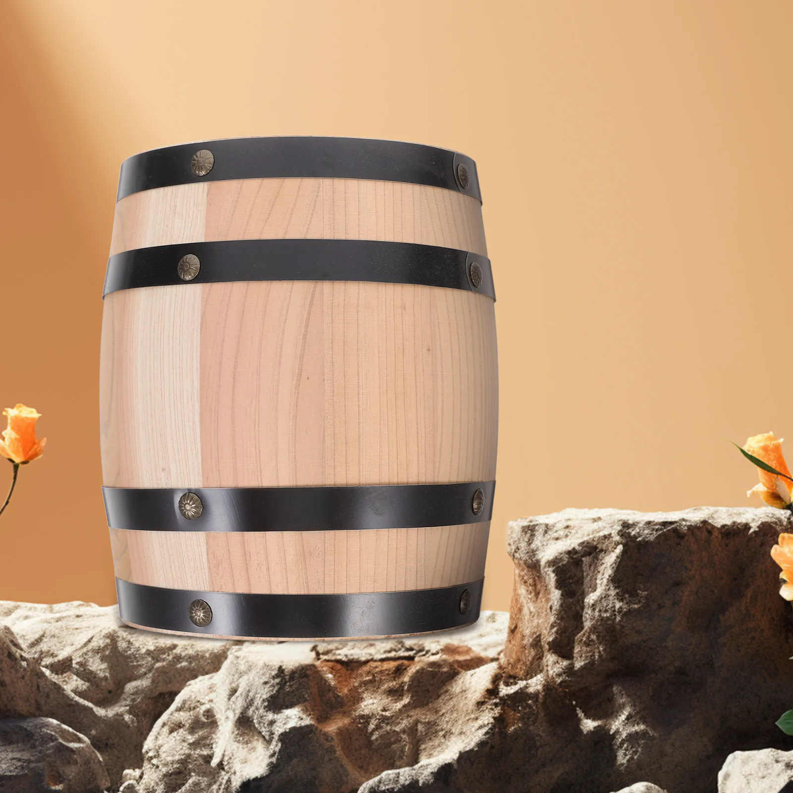 

Wine Barrel Decoration Wooden Ornaments Landscaping Miniature Decorative