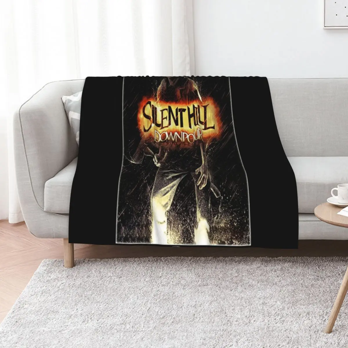 Silent Hill DownPour - Box Art Cover (Original) - Brazz Throw Blanket Shaggy Furry Soft Blanket for Bedroom Living Room