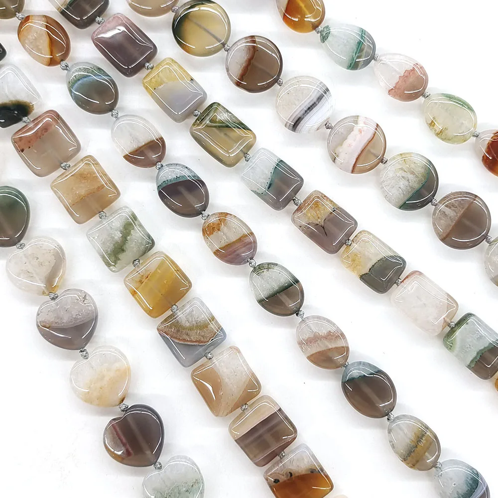 Gray Agate Beads Natural Stone Healing Crystal Uruguayan Agate Water Drop Shape Gemstone Bead for Jewelry Making DIY Accessories