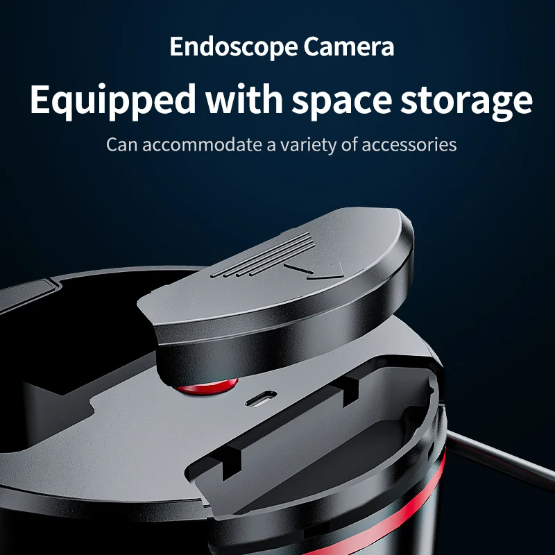 Portable Stwoable Endoscope Camera 2.4 inch HD Inspection Borescope Camera with 8 LED IP67 Waterproof Drain Camera For Sewer Car