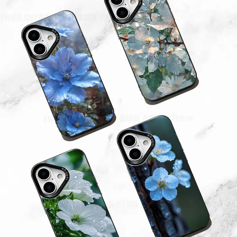 

Raindrop Flowers Phone Case For IPhone 17 16e 16 15 14 13 12 11 Pro Max X XR XS MAX Back Cover