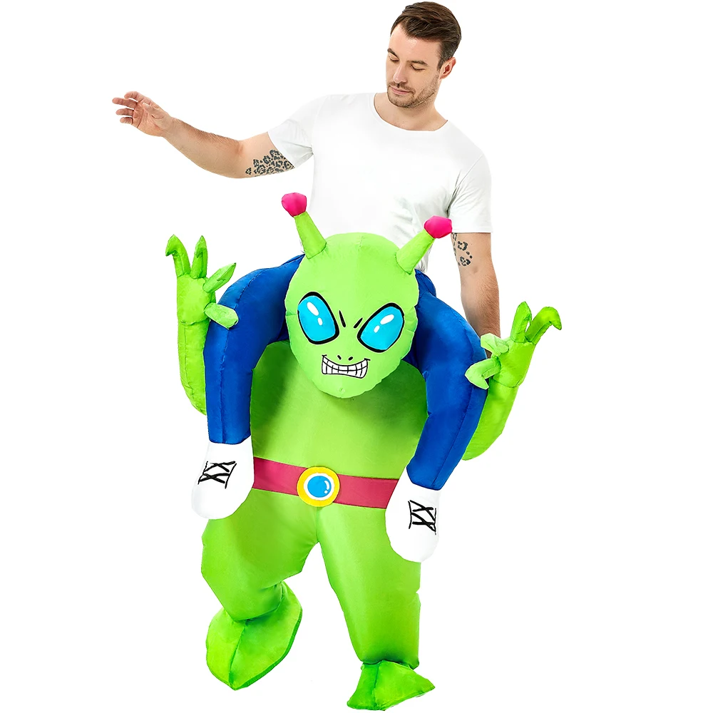 Nieuwe Alien Opblaasbaar Kostuum Anime Suits Jurk Mascotte Purim Halloween Kerstfeest Cosplay Kostuums voor Kinderen Volwassen