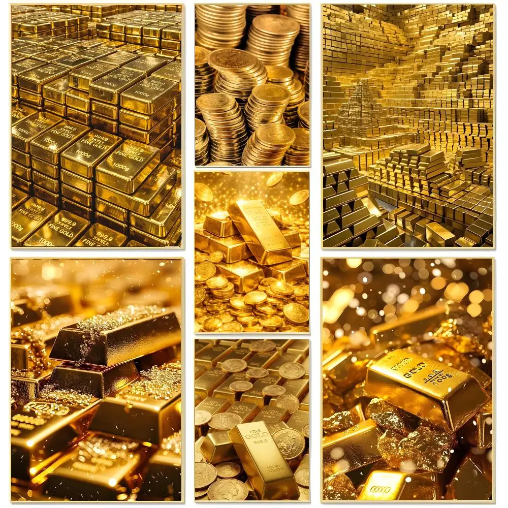 Metal Commodity G-Gold Poster Living Room Bedroom Decorative Print Unframed Decor