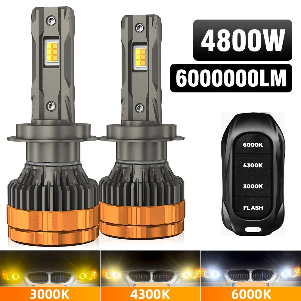 

2 шт. 3000K 4300K 6000K Все в одном светодиодные фары H1 H7 H4 9005 HB3 9006 HB4 H8 H9 H11 9012 HIR2 Автомобильные фары 12 В 24 В Авто лампы