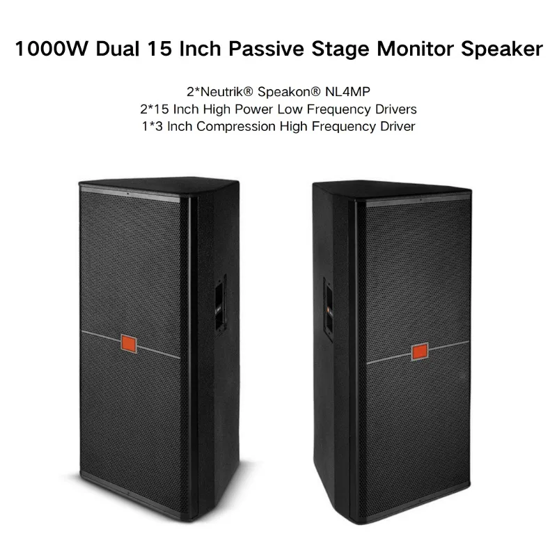 Alto-falante Woofer DJ de alcance completo duplo de 1000 watts de 15 polegadas