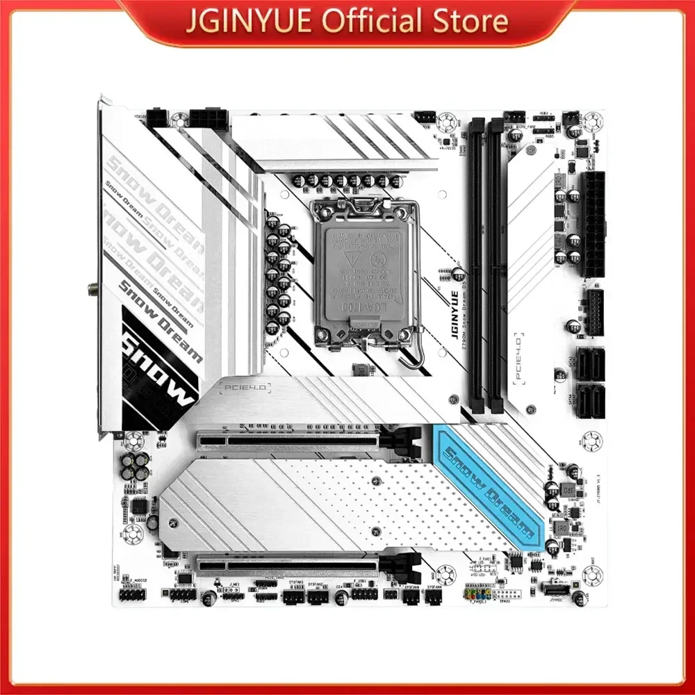 JGINYUE Z790M Motherboard LGA 1700 Support Intel 12th/13th/14th CPU processor overclock DDR5 RAM PCIE5.0 Z790 Snow Dream D5